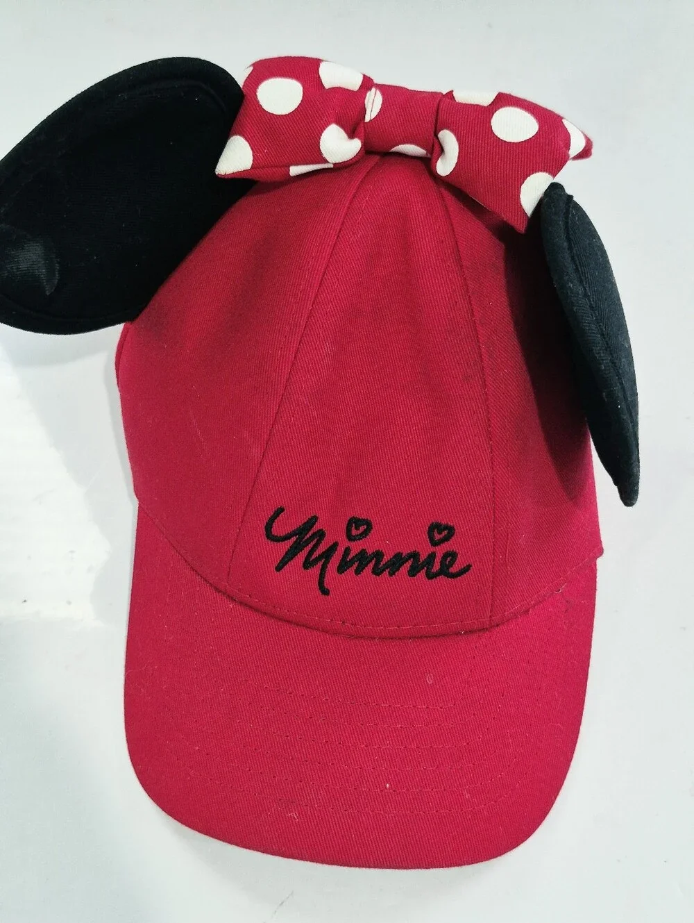 Minnie Mouse Red Polka Bow Baseball Cap